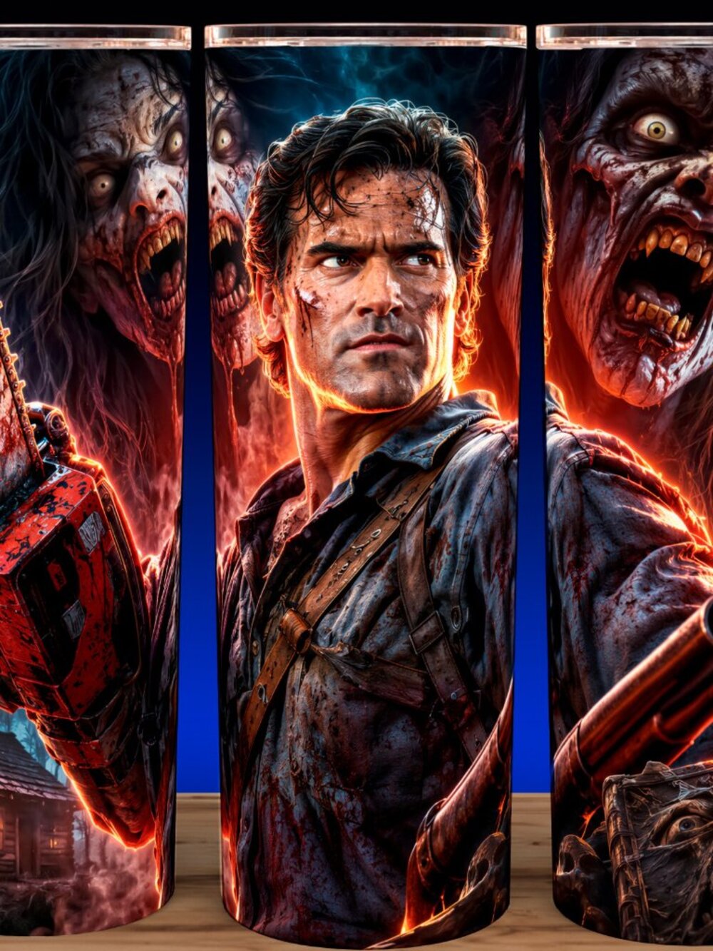 Evil Dead Ash Williams Horror Halloween Movie Cup Mug Tumbler 20oz